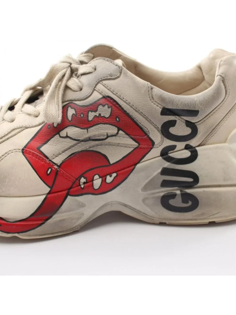 Gucci Sneakers Ryton Mouse Print Distressed Leather